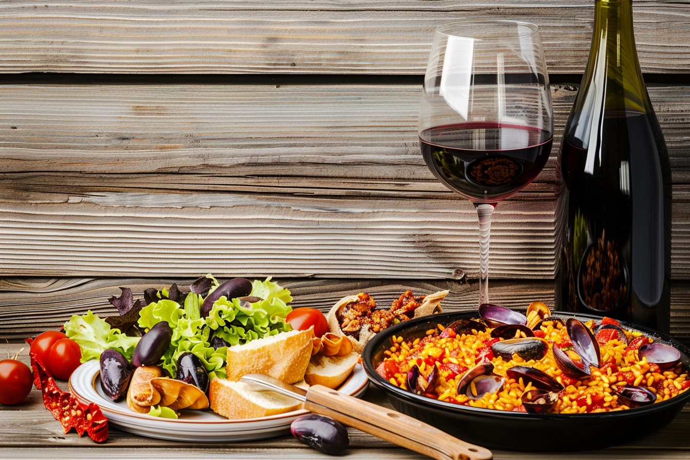 Katalonien, Paella och rött vin