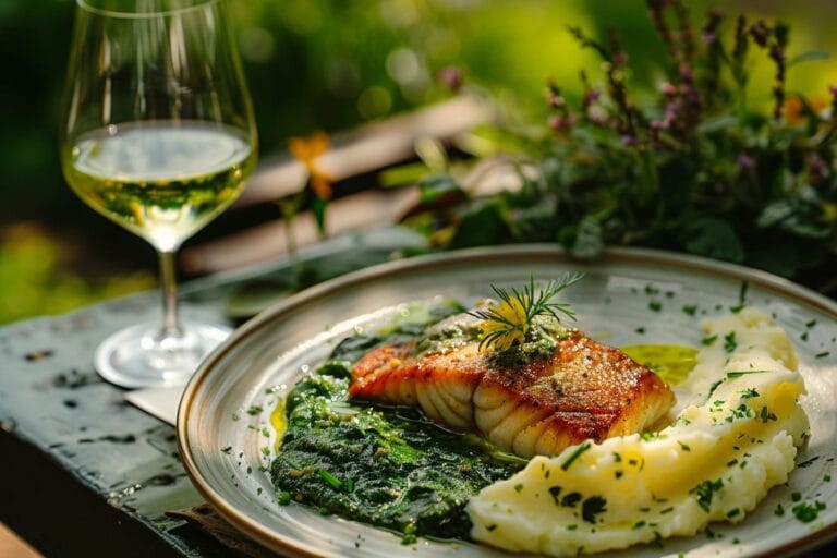 Torskrygg med krämig spenat- och citronsås