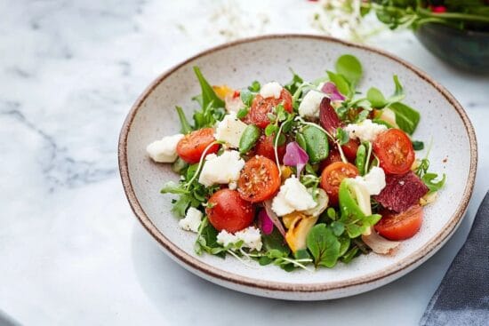 Bonsallad med loktsatsiki stor