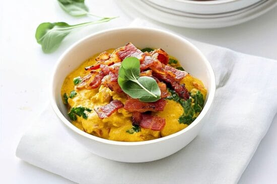 Aggrora med bacon och curry stor