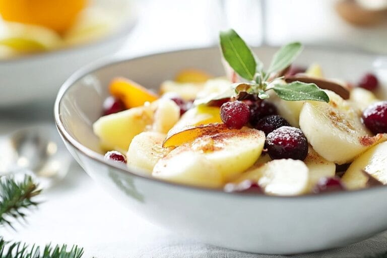 Smakrik fruktsallad med julens smaker