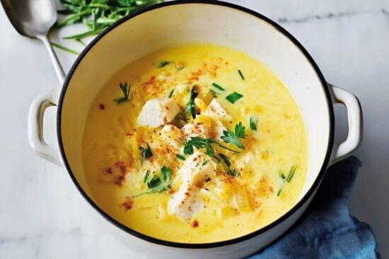 Fisksoppa med saffran och aioli