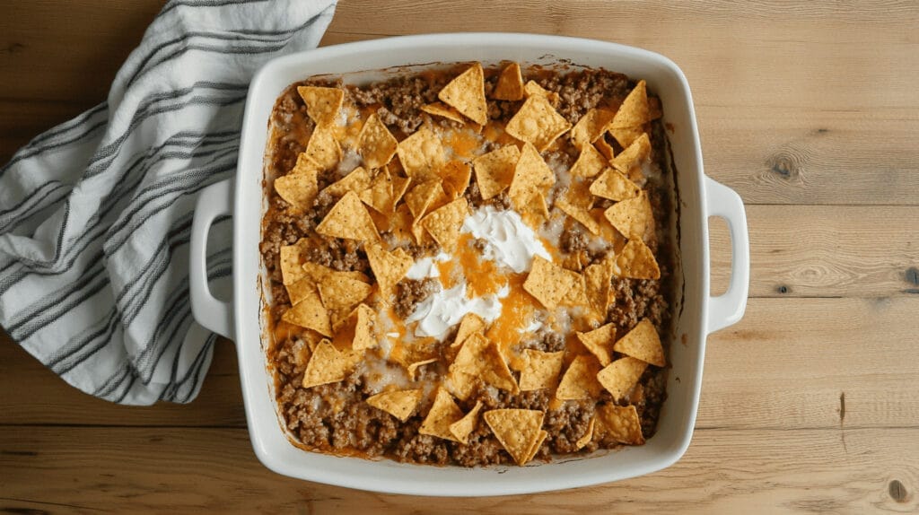 Matsedeln som kommer göra din vecka godare och mycket enklare 2 kobra7372 top down photo of taco casserole with visible groun 16c1ee7f 588e 40ea 856e 390077b0d9a0 3