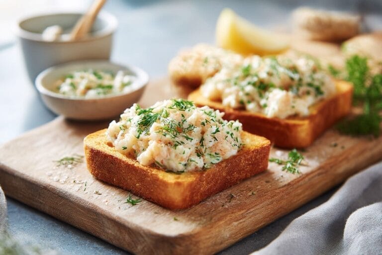 Catch & Release Sauvignon Blanc 4 Smörstekt toast med skagenröra