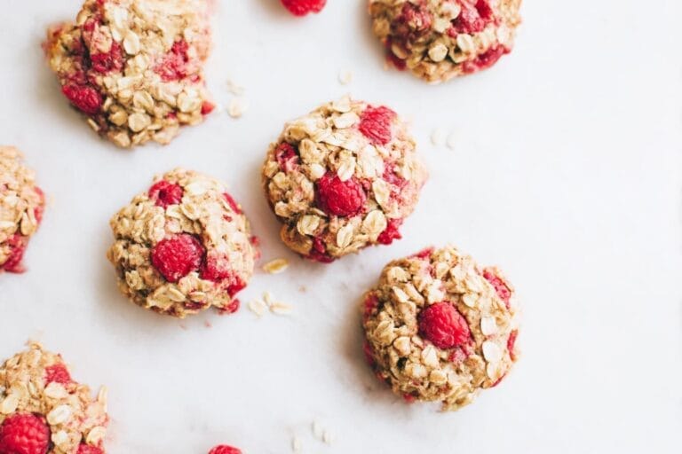 Hallon- och havrekakor