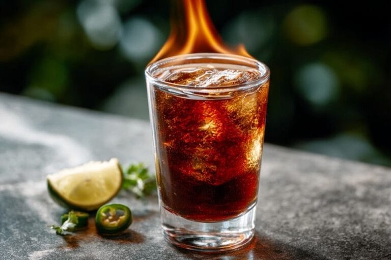 Flaming Dr Pepper