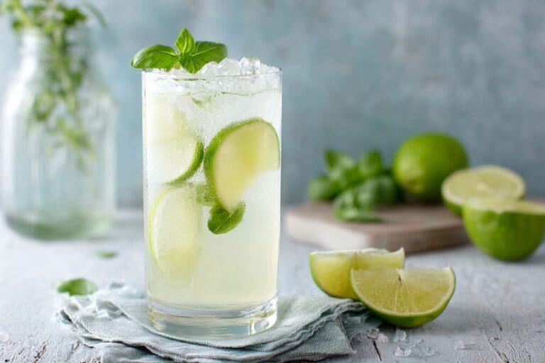Basil Lime Cooler mocktail