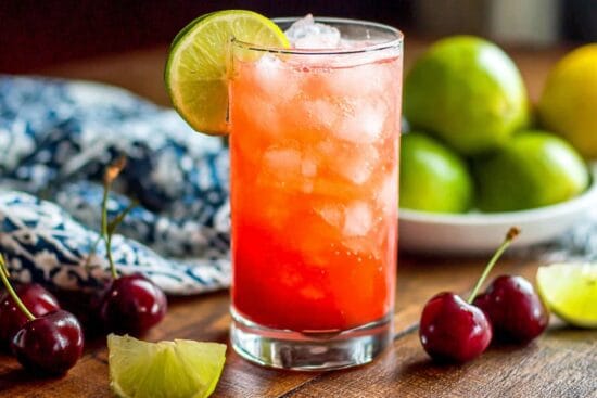 Cherry Lime Rickey mocktail