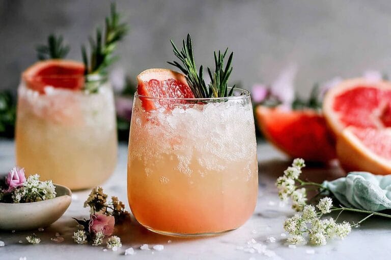 Grapefruit Rosemary Spritz mocktail