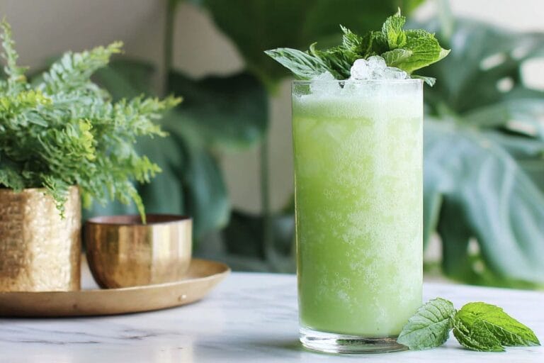 Honeydew Basil Refresher mocktail