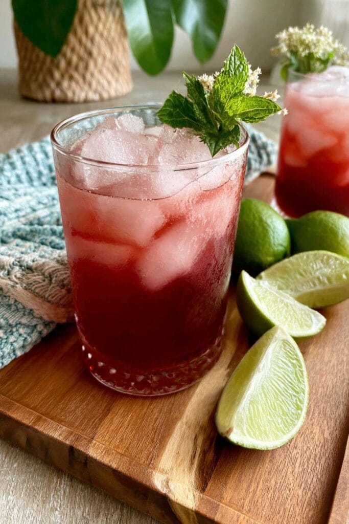 Iced Hibiscus Tea mocktail 2