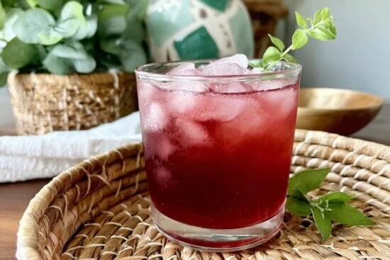 Iced Hibiscus Tea mocktail