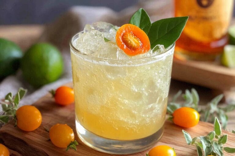 Kumquat Sparkler mocktail