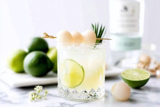 Lychee Lime Fizz mocktail