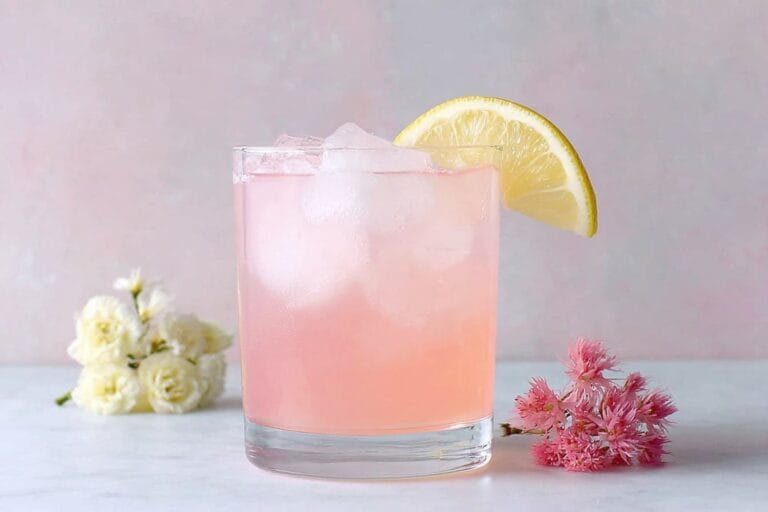 Rhubarb Sparkler mocktail