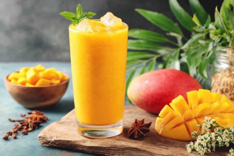 Saffron Mango Crush mocktail
