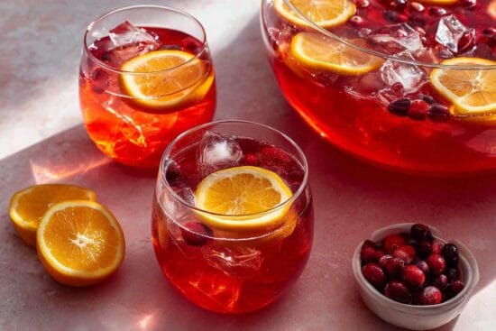 Sparkling Cranberry Punch mocktail 1