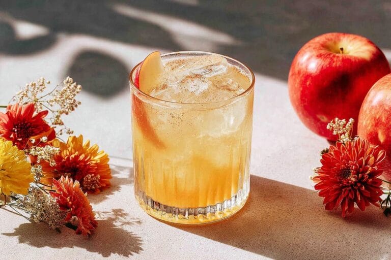 Spiced Apple Fizz mocktail