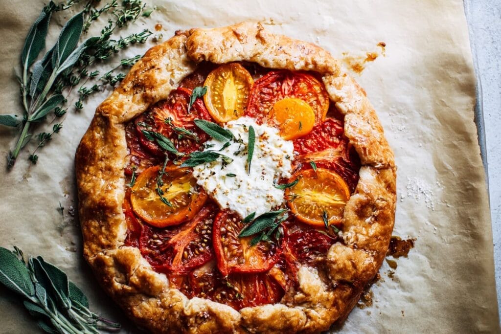 Tomatgalette med getost