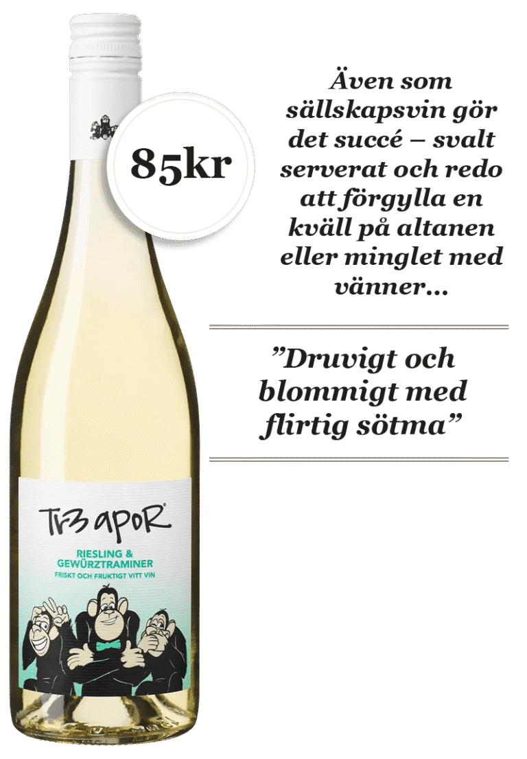 Tr3 Apor Riesling och Gewürztraminer