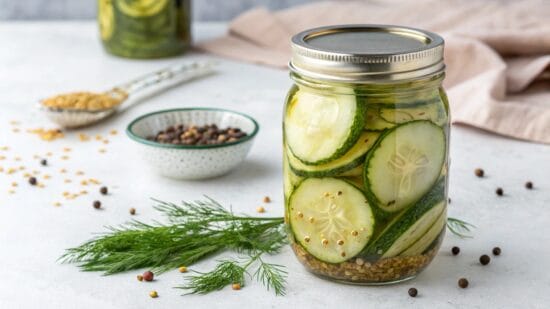 home made pickled zucchini with dill and mustard s
