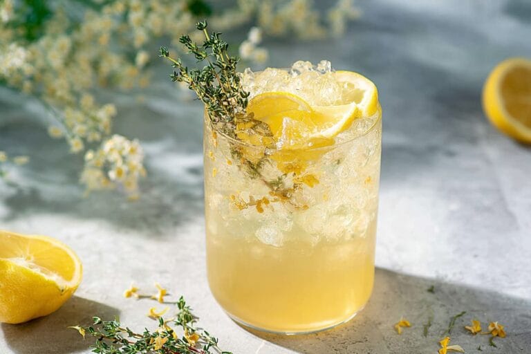 Lemon Thyme Sparkler mocktail