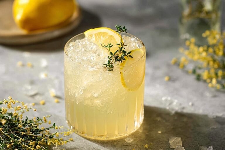 Lemon Thyme Sparkler mocktail