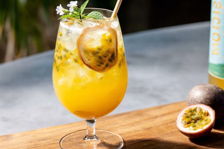 Passion Fruit Spritz mocktail