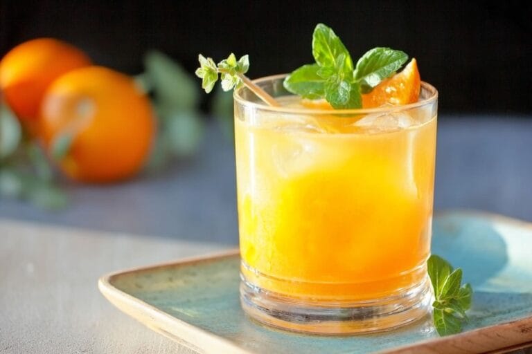Tangerine Sparkler mocktail
