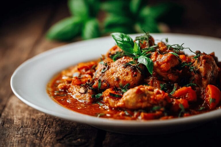 Italiensk kycklinggryta med tomat och örter