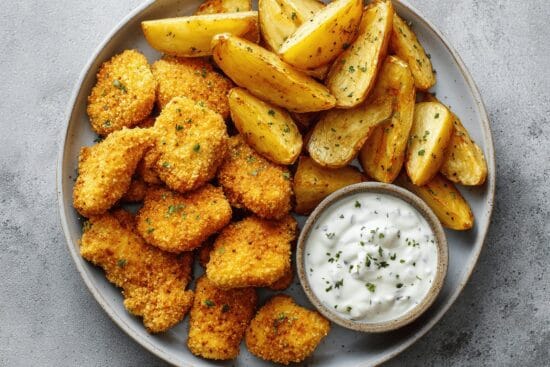 BA Kycklingnuggets med klyftpotatis