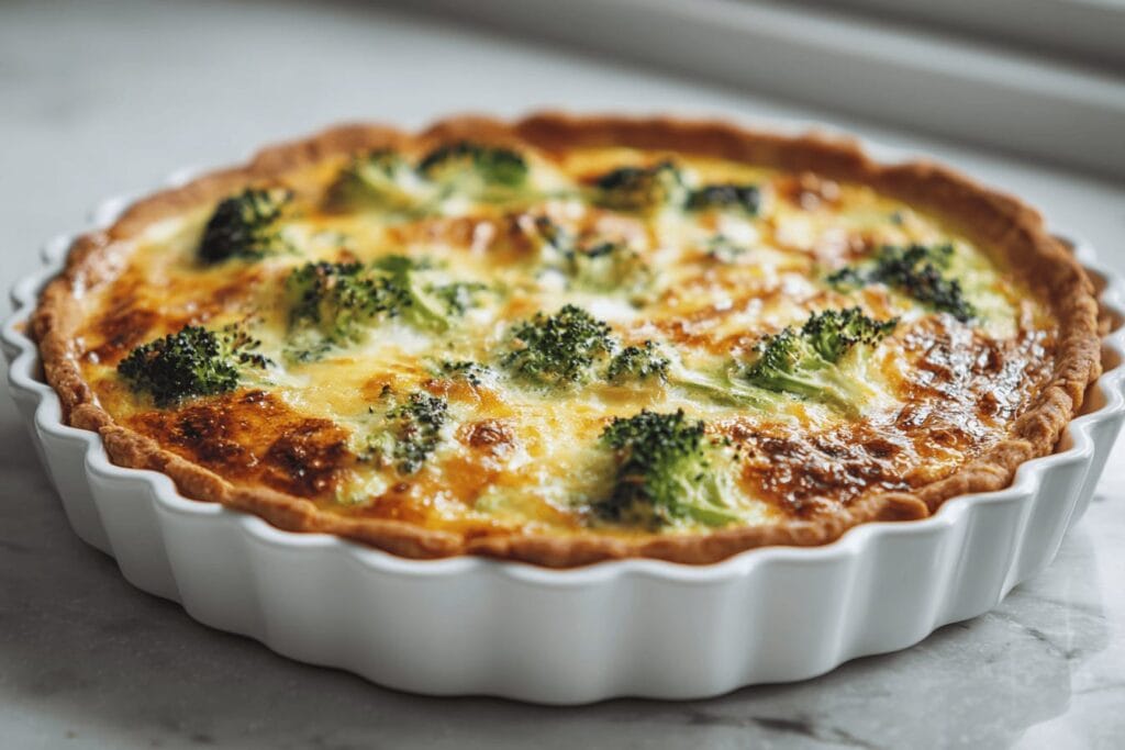 Grönsakspaj med broccoli och ost