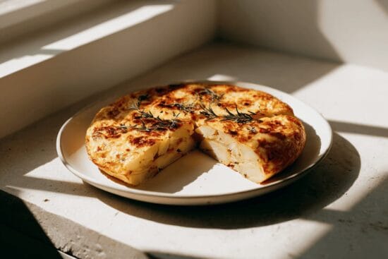 Klassisk spansk omelett med potatis