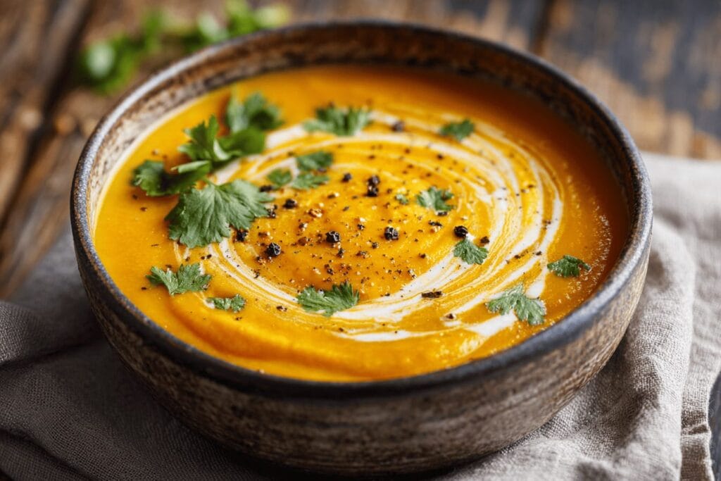 Morotssoppa med röda linser