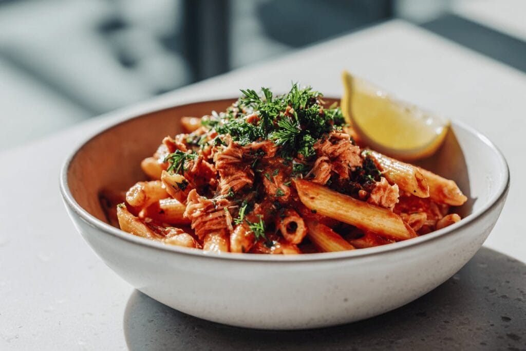 Tonfiskpasta med tomatsås
