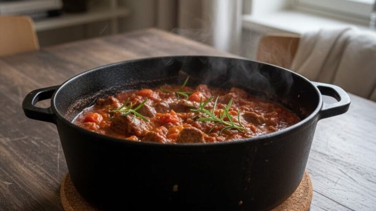 Mustig lammgryta med rosmarin & tomat