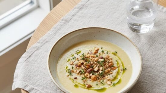 BA Potatis och jordartskockssoppa med rostade hasselnotter