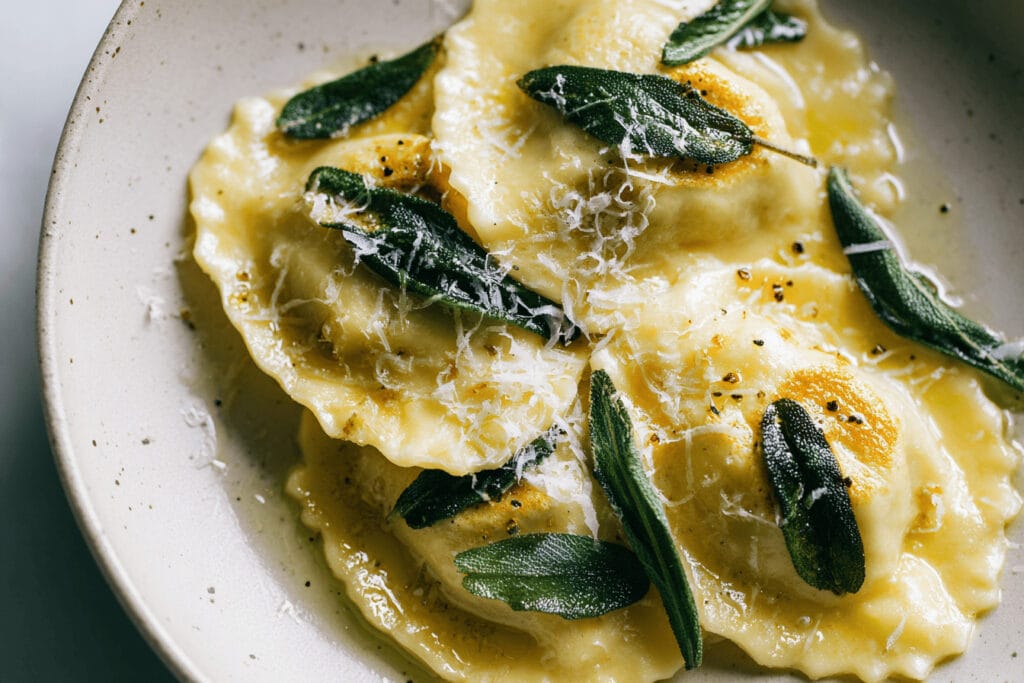 Ravioli med ricotta och spenat