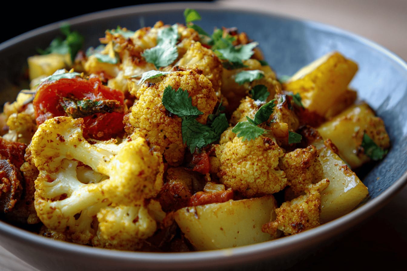 Aloo gobi – blomkål & potatis med indiska kryddor