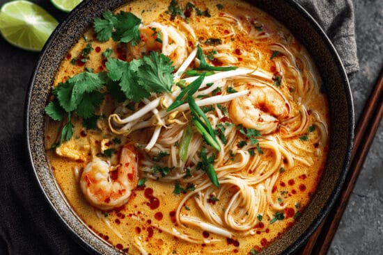 Bon Appetit manadens recept laksa kokos curry nudlar