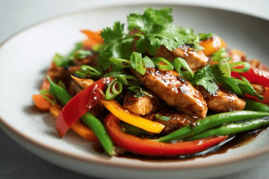 Bon Appetit manadens recept wokad kyckling med hoisinsas ingefara vitlok