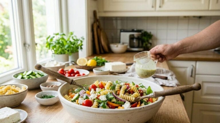 Pastasallad på gårdagens pasta