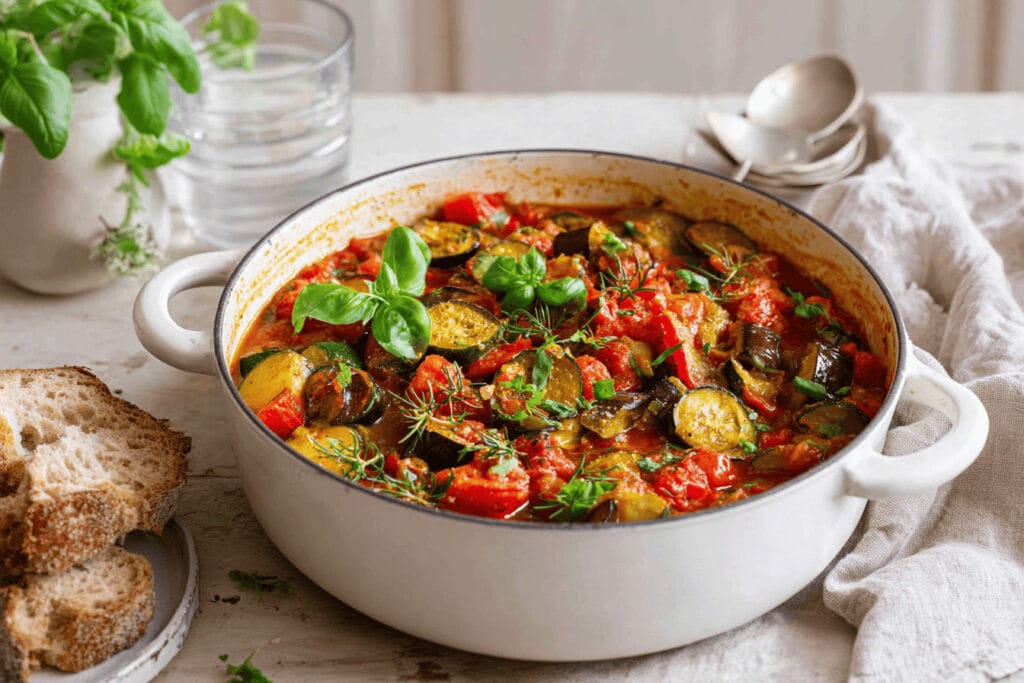 Ratatouille på blandade grönsaker
