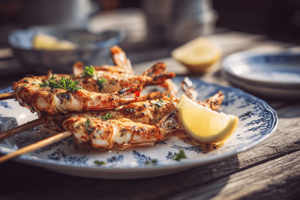 havskraftor pa spett recept