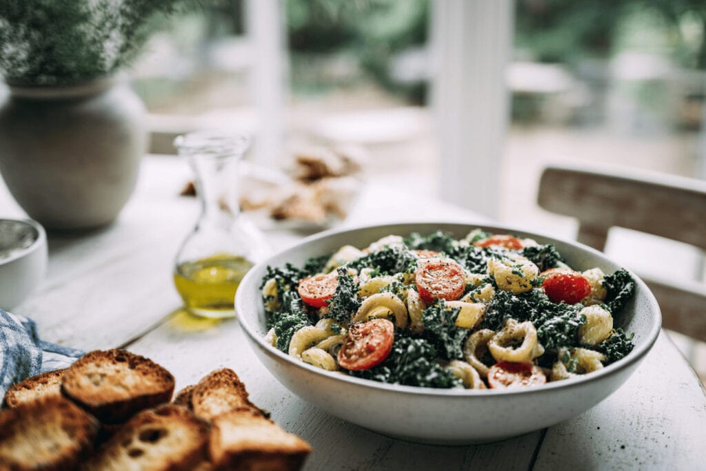 bonappetit pastasallad gronkal ricotta