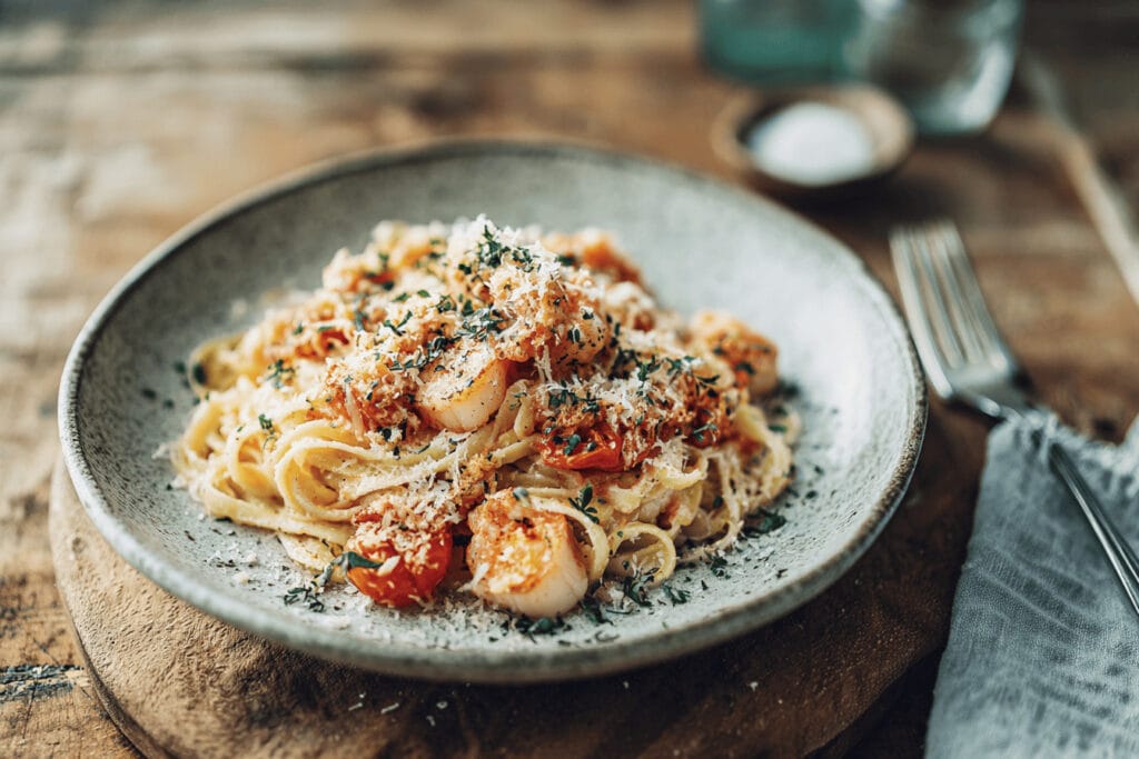 bonappetit skaldjurspasta rakor musslor