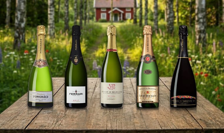 5 härliga bubbelviner att fira Sveriges nationaldag med