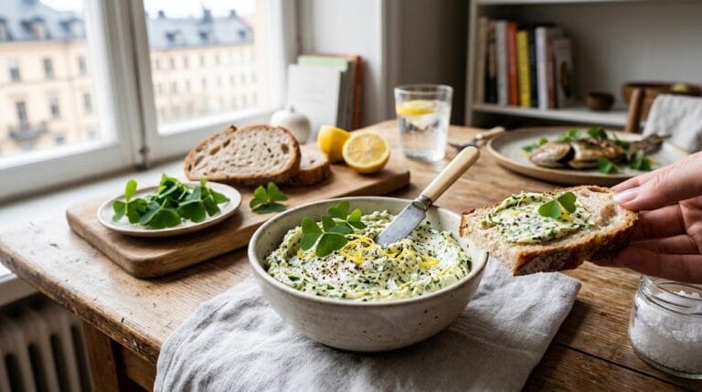 Örtsmör med harsyra och flingsalt