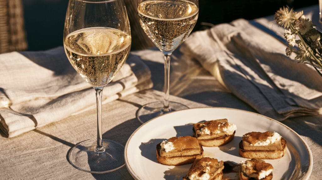 anklevertoast till champagne
