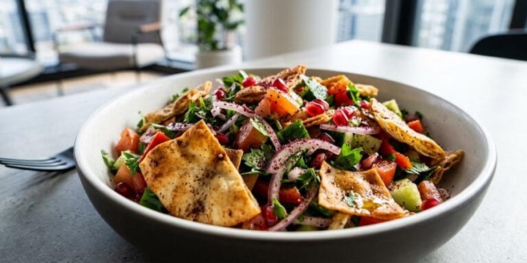 Fattoush med sumak och krispiga pitabröd